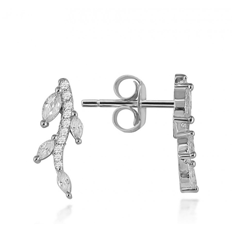 Monemel Swarovski Yaprak şeklinde küpe